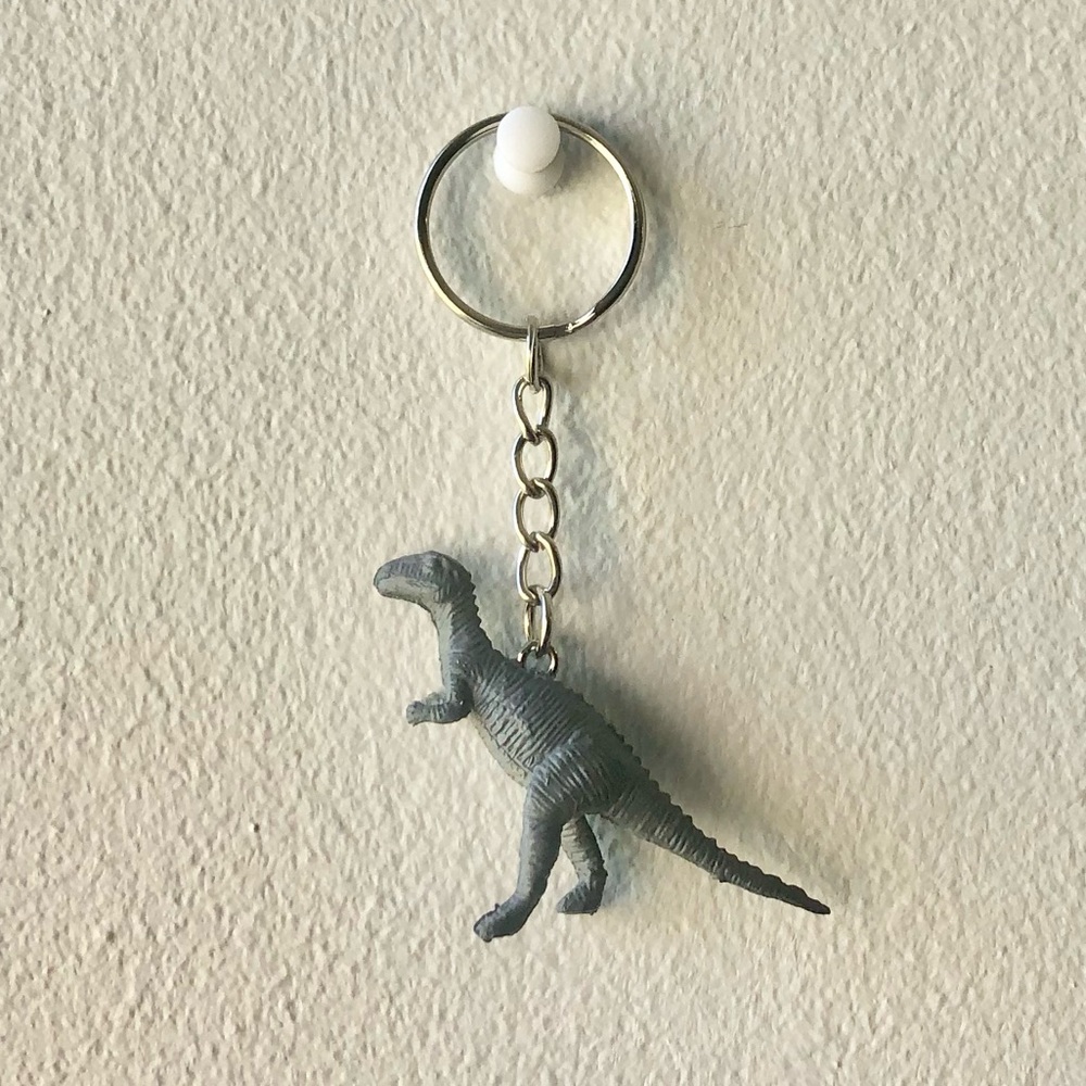 ❤️ Grey Toy Dinosaur Keychain